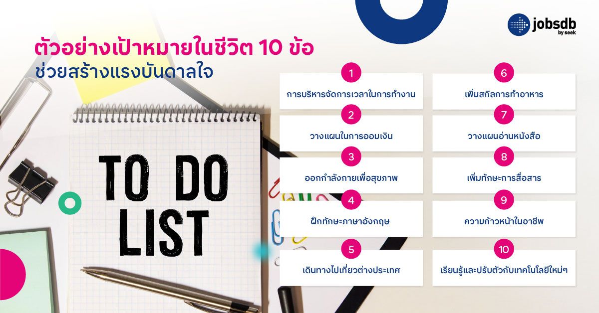 ตัวอย่างเป้าหมายในชีวิต 10 ข้อ ช่วยสร้างแรงบันดาลใจ