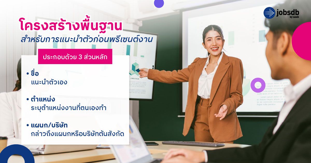 โครงสร้างพื้นฐาน สำหรับการแนะนำตัวก่อนพรีเซนต์งาน