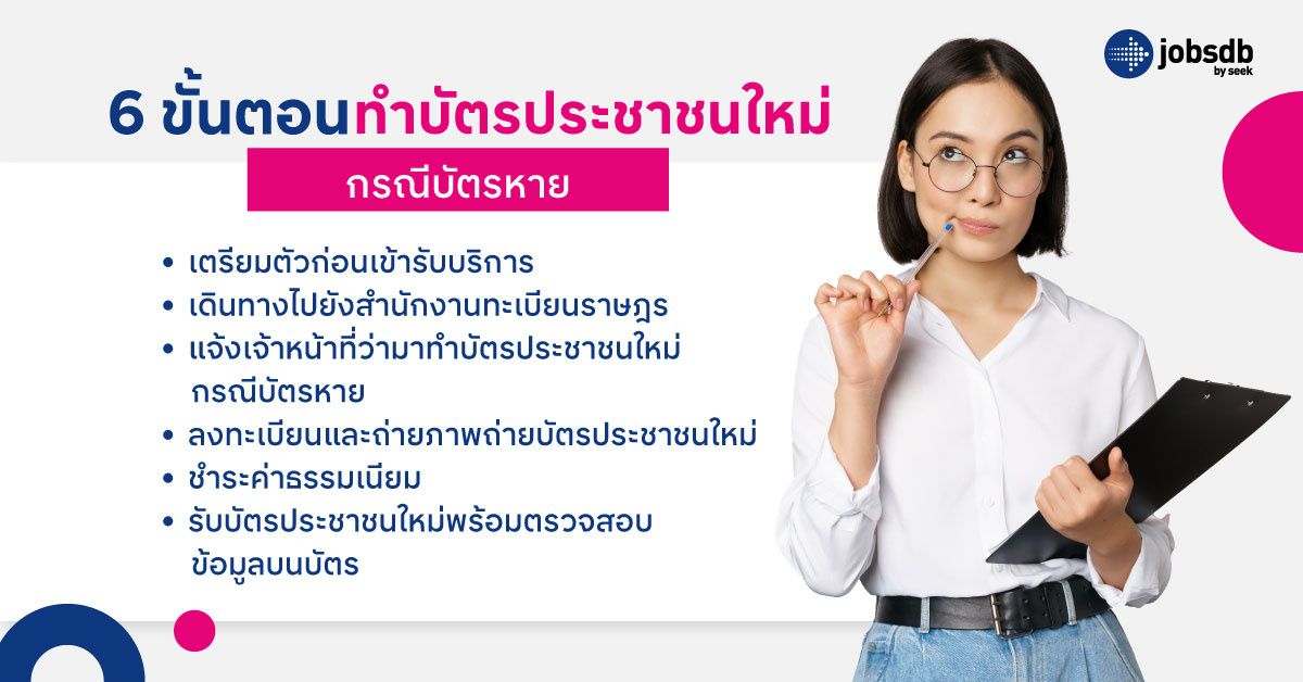 6 ขั้นตอนทำบัตรประชาชนใหม่กรณีบัตรหาย