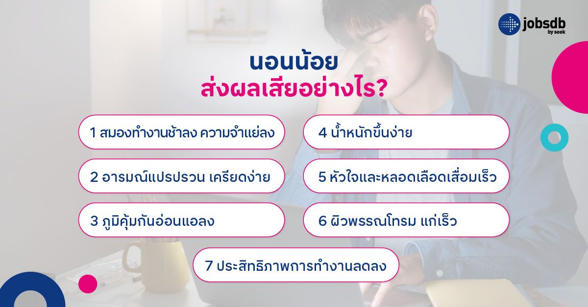 นอนน้อยส่งผลเสียอย่างไร