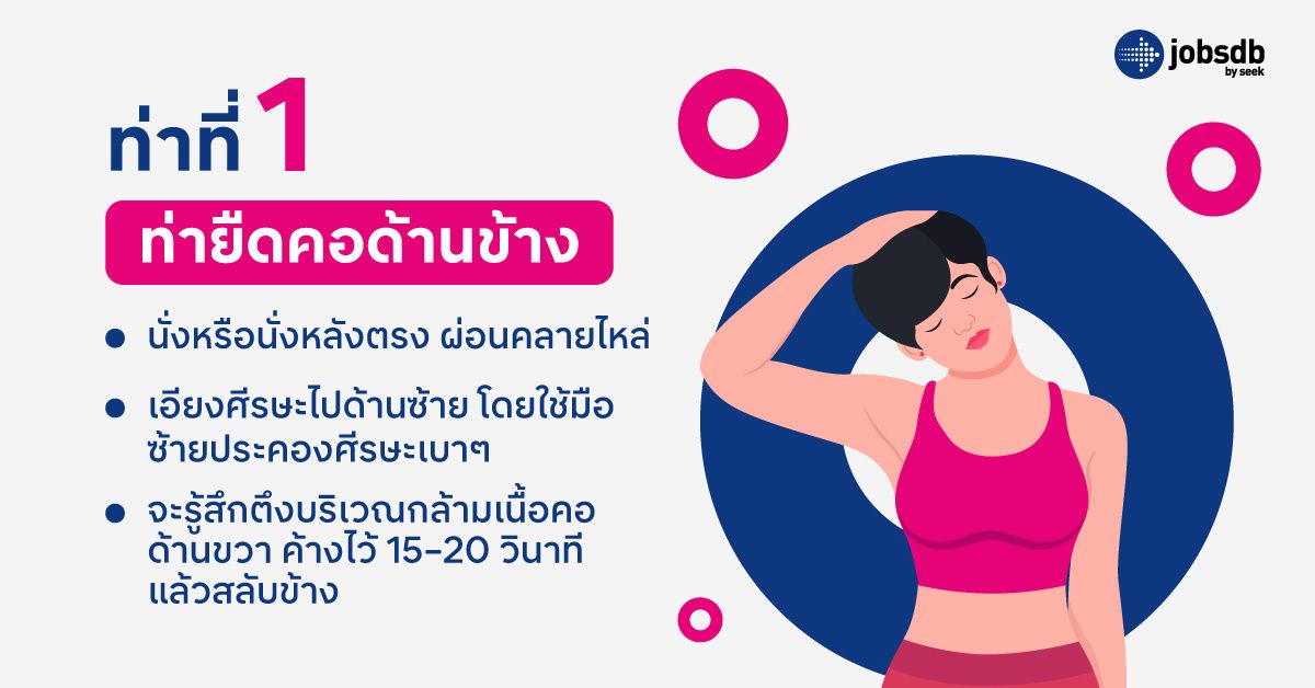 ท่ายืดคอด้านข้าง