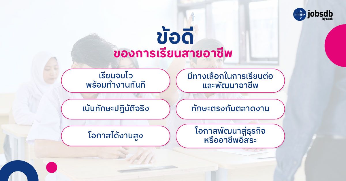 ข้อดีของการเรียนสายอาชีพ