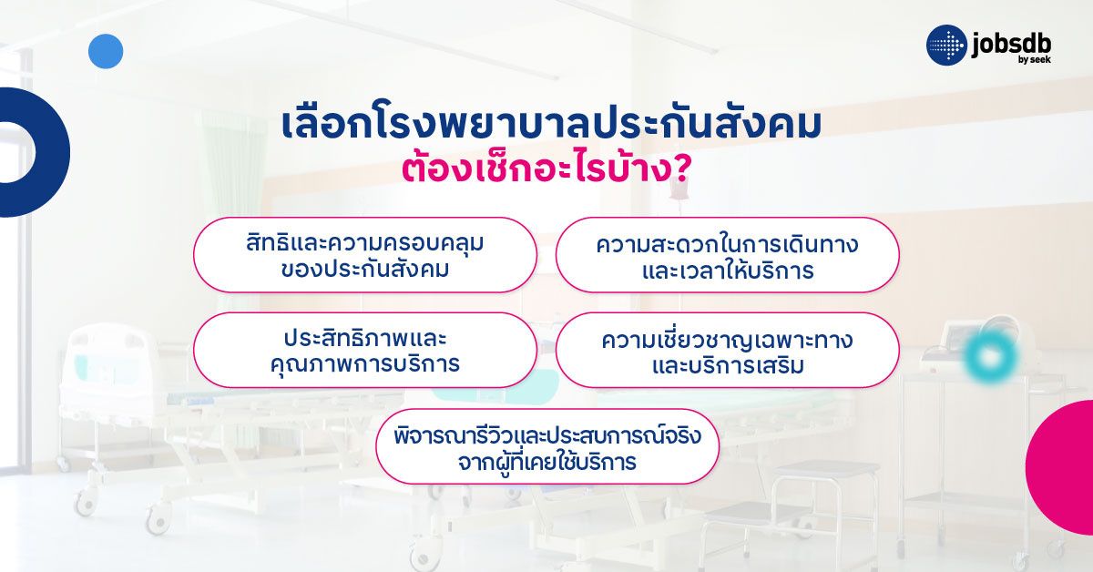 เลือกโรงพยาบาลประกันสังคม ต้องเช็กอะไรบ้าง