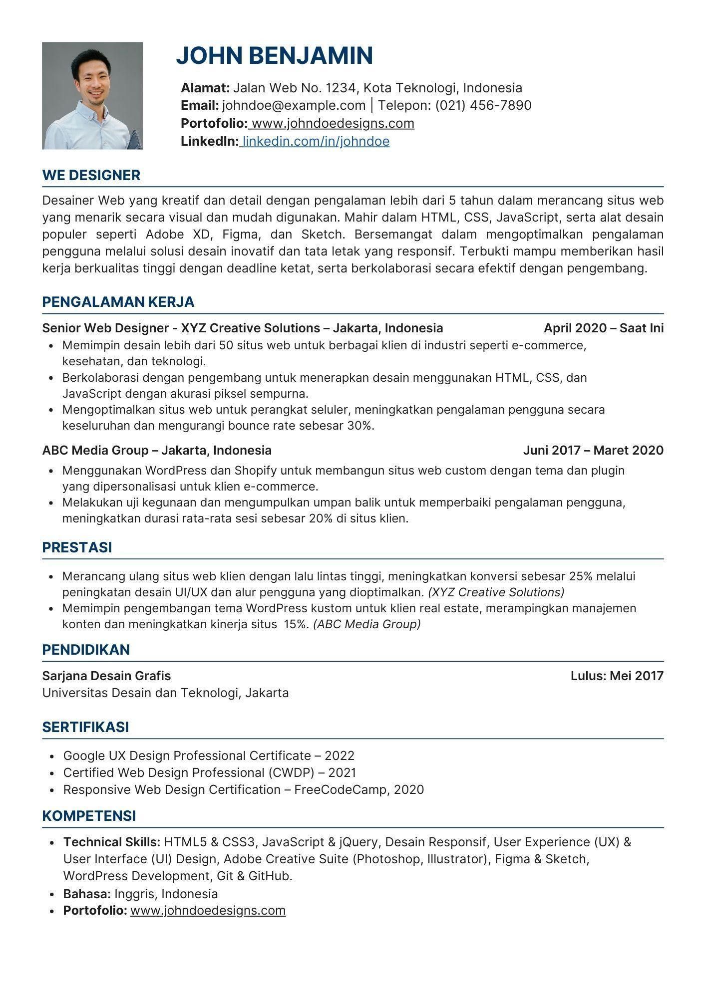 CV Web Designer