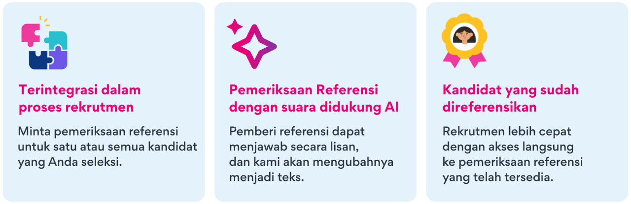 Pemeriksaan referensi si SEEK | Rekrut dengan yakin | SEEK Employer