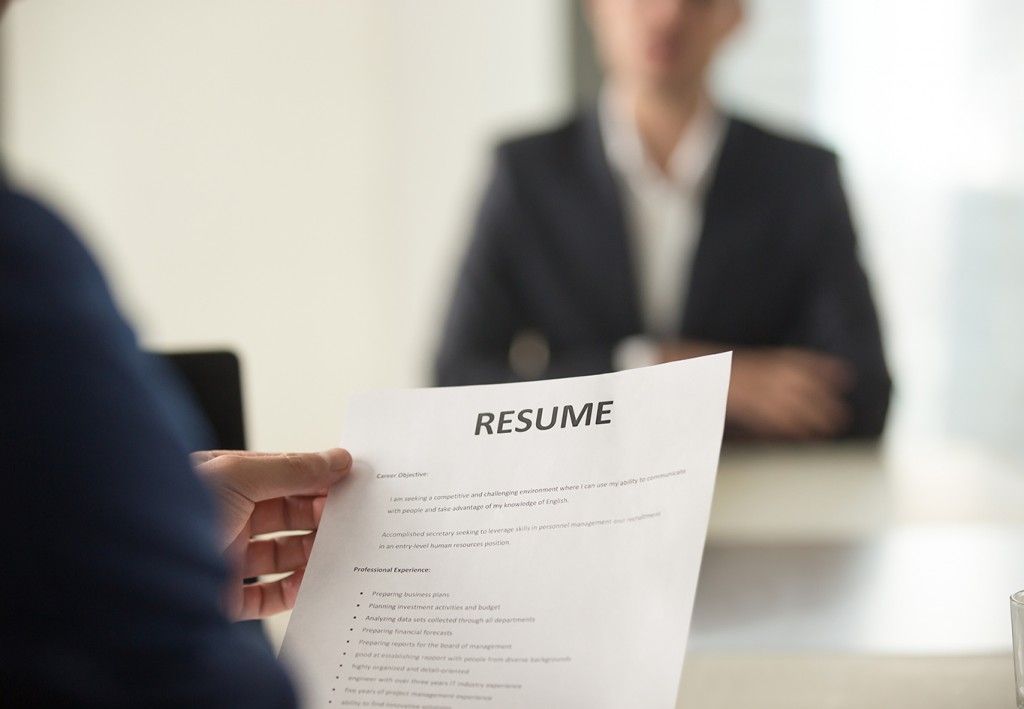 job search resume details