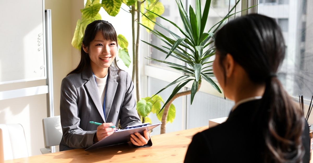 Woman interviewing a candidate