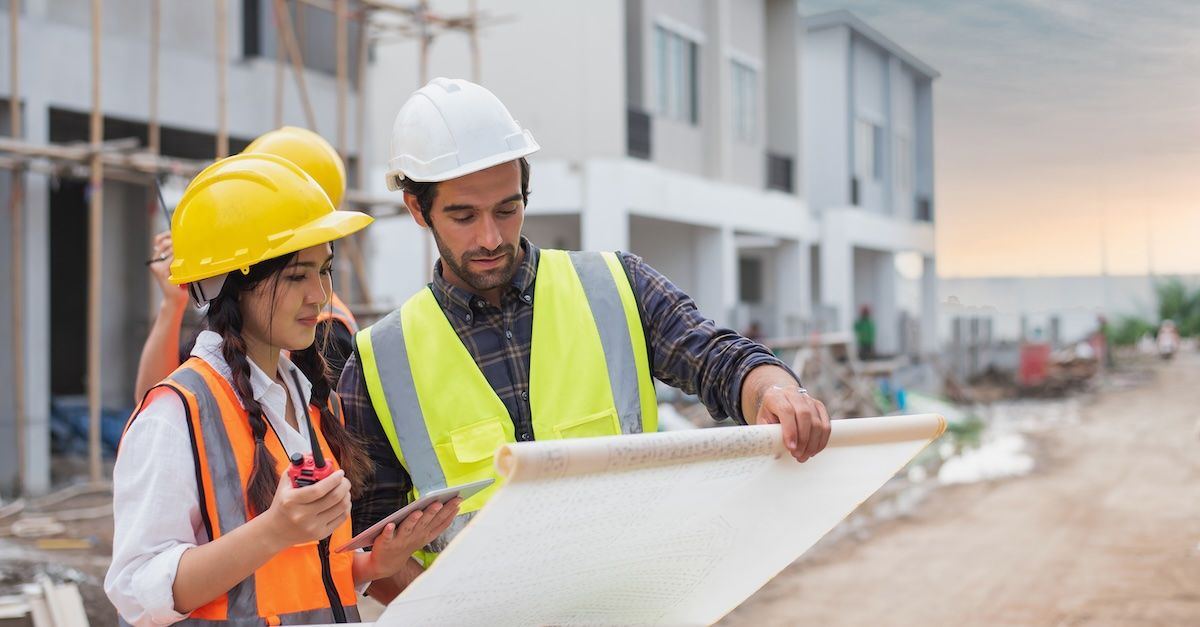 engineers in a construction place