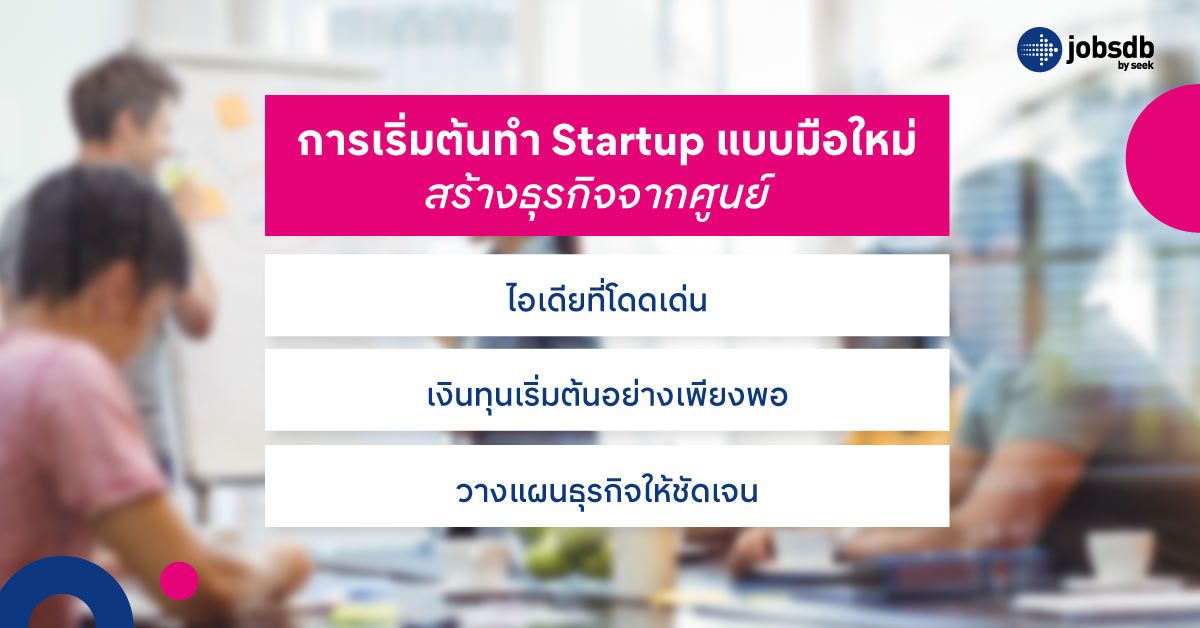 การเริ่มต้นทำ Startup แบบมือใหม่ สร้างธุรกิจจากศูนย์ 
