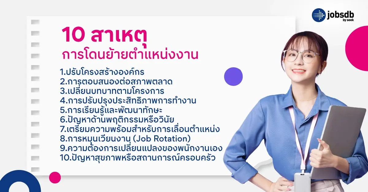 10 สาเหตุการโดนย้ายตำแหน่งงาน