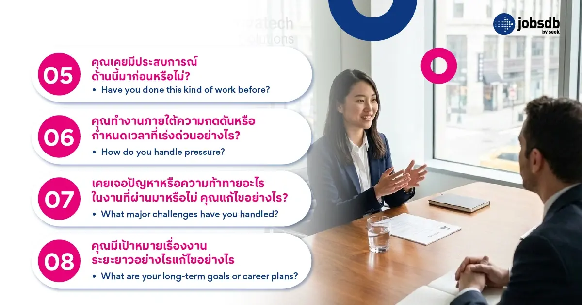 5. คุณเคยมีประสบการณ์ด้านนี้มาก่อนหรือไม่?