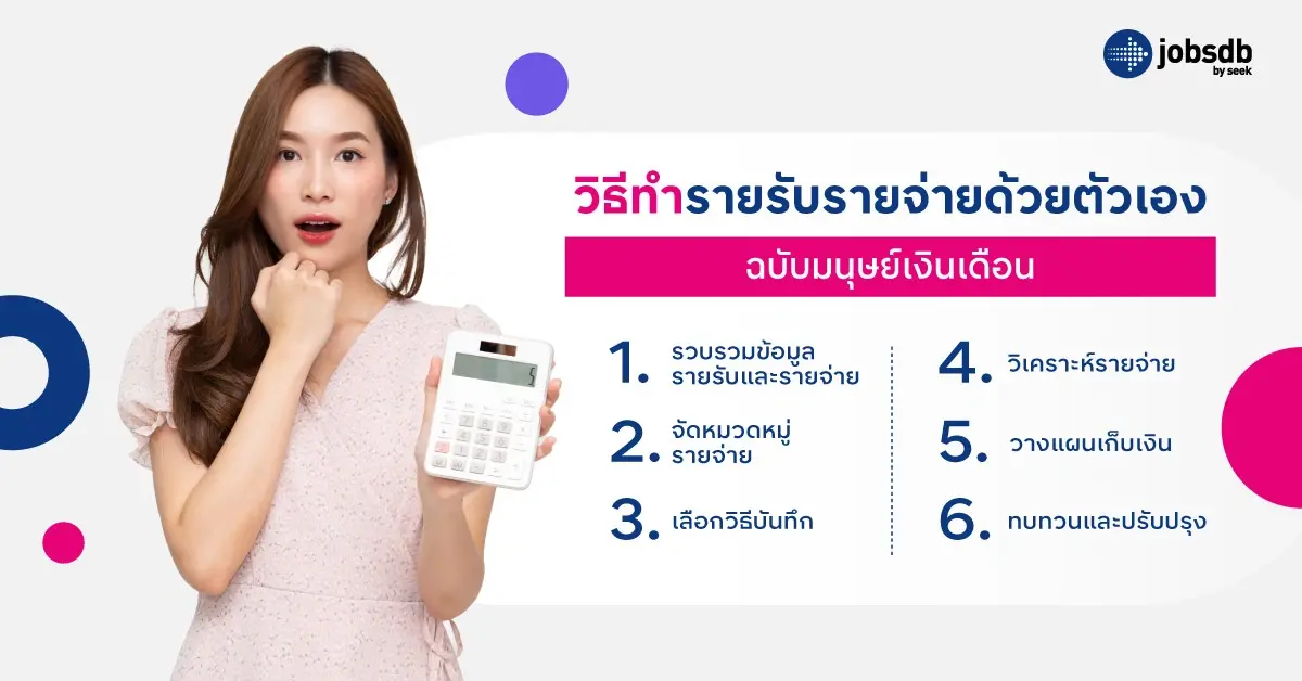 วิธีทำรายรับรายจ่ายด้วยตัวเองฉบับมนุษย์เงินเดือน