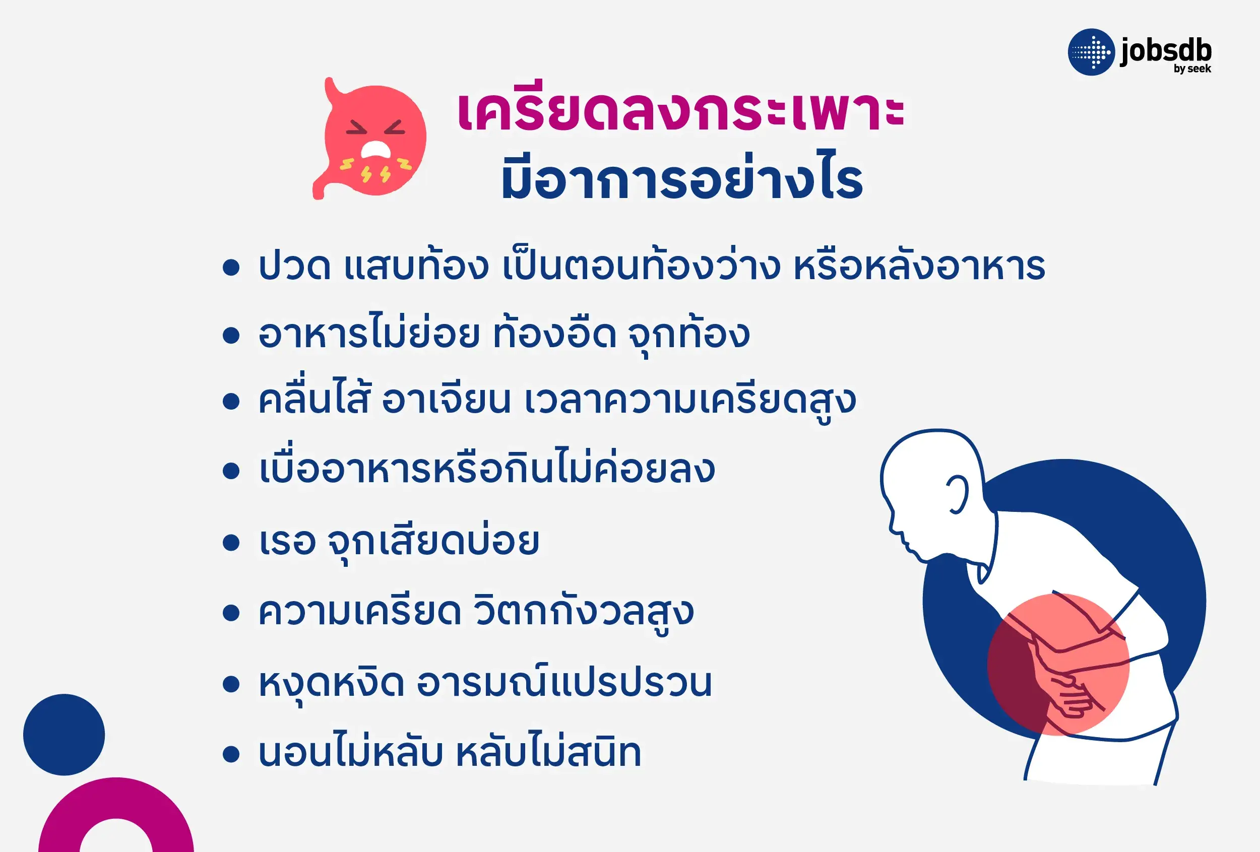 เครียดลงกระเพาะมีอาการอย่างไร