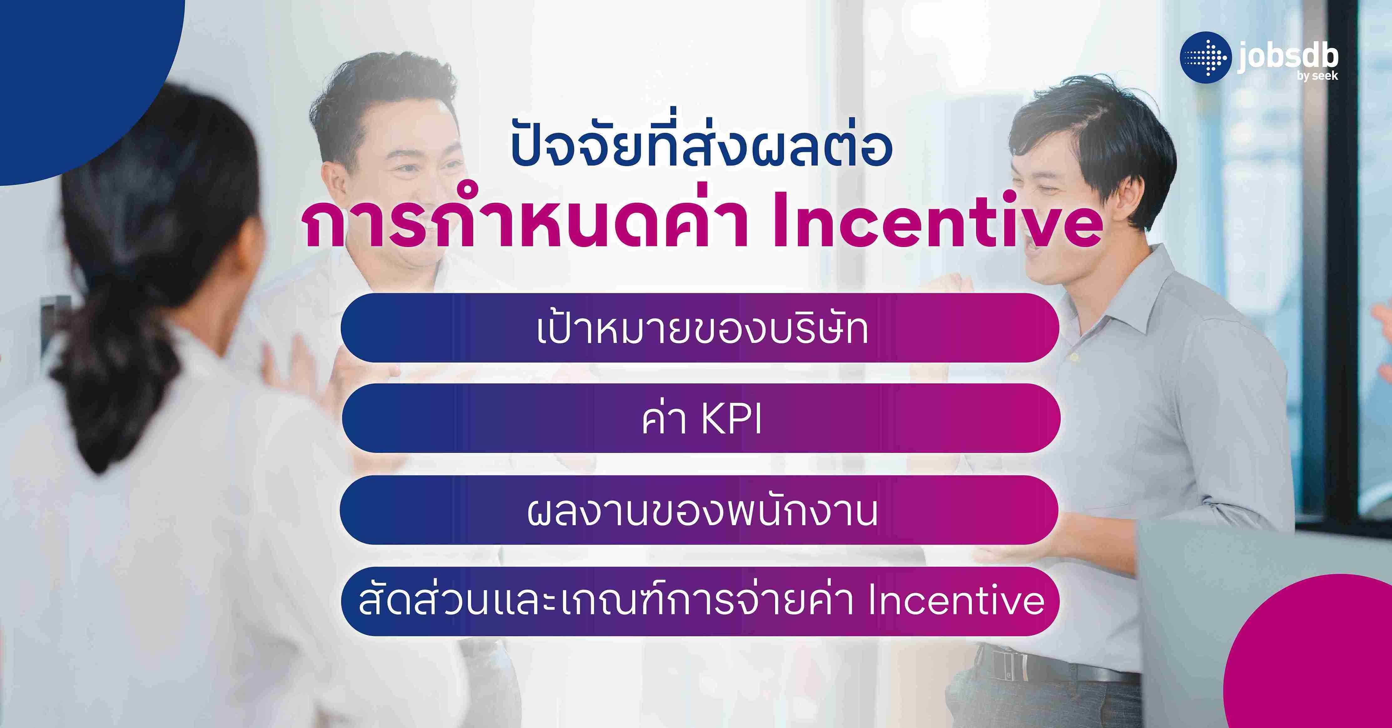 ปัจจัยที่ส่งผลต่อการกำหนดค่า Incentive