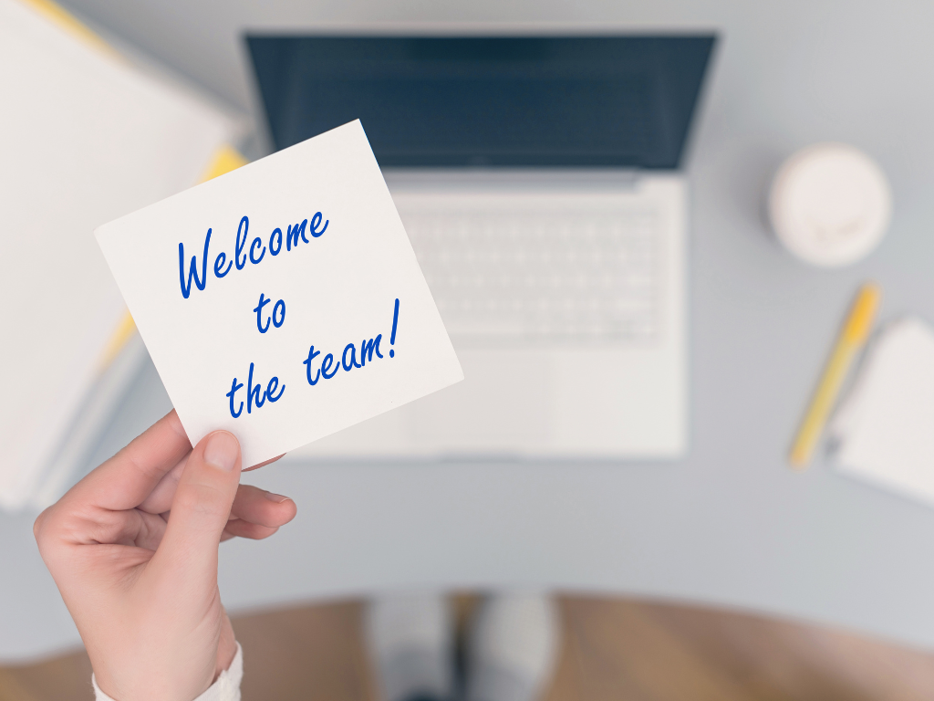 welcome note to the new employee