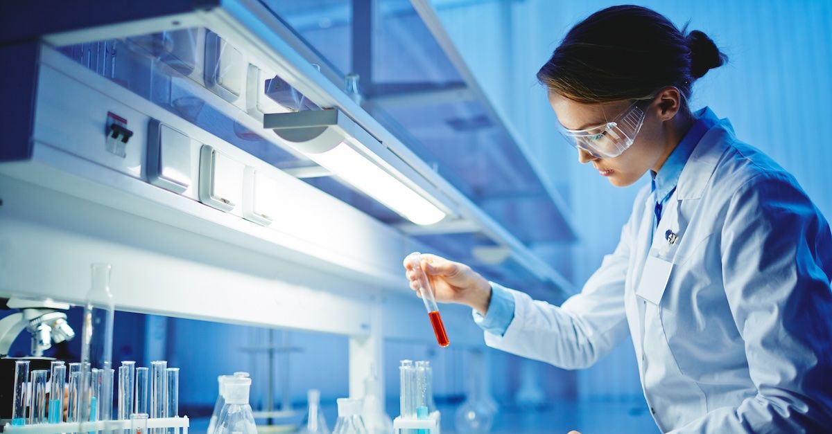 woman in lab